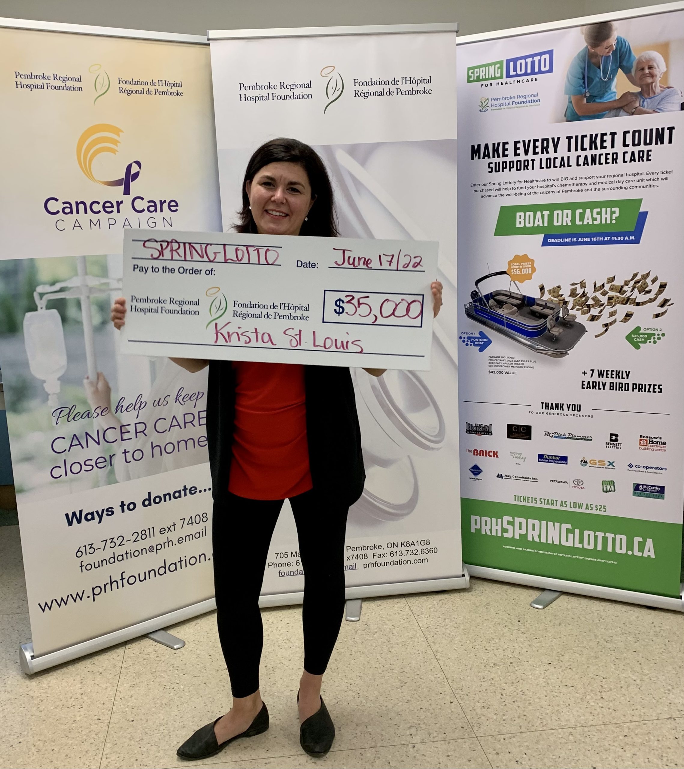 Read more about the article The Pembroke Regional Hospital Foundation’s 2nd Annual Spring Lotto for Healthcare Announces Winner!