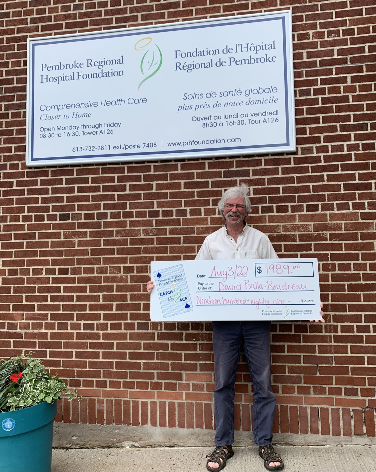Catch the Ace Week 14 Winner Announcement Pembroke Regional Hospital Foundation