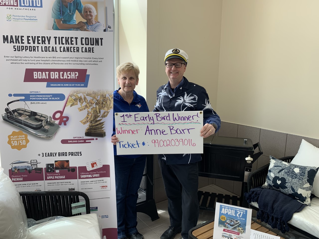 You are currently viewing The Pembroke Regional Hospital Foundation’s Spring Lotto for Local Cancer Care Announces First Early Bird Draw Winner!