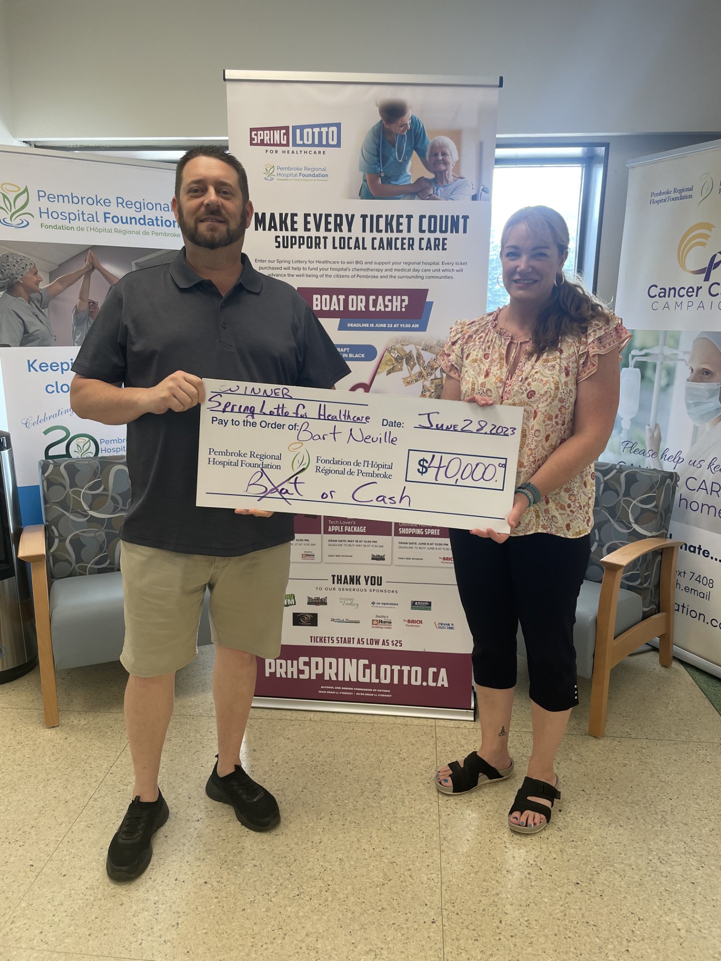 You are currently viewing The Pembroke Regional Hospital Foundation’s 3rd Annual Spring Lotto for Healthcare Announces Winner!